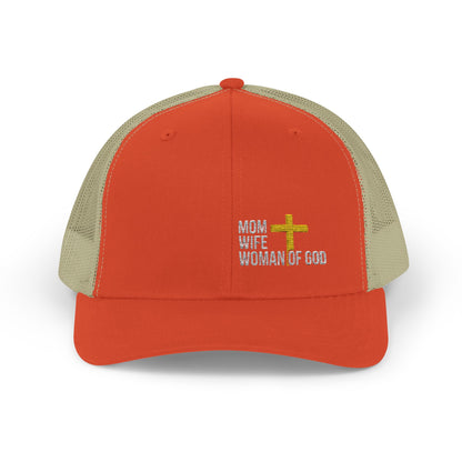 Mom, Wife, Woman of God Snapback Trucker Hats