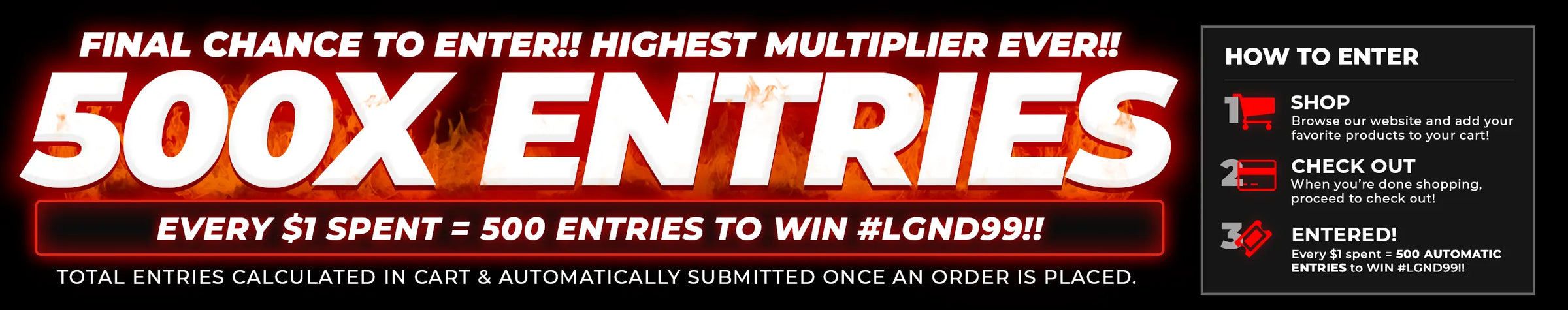 Giveaway entries multiplier