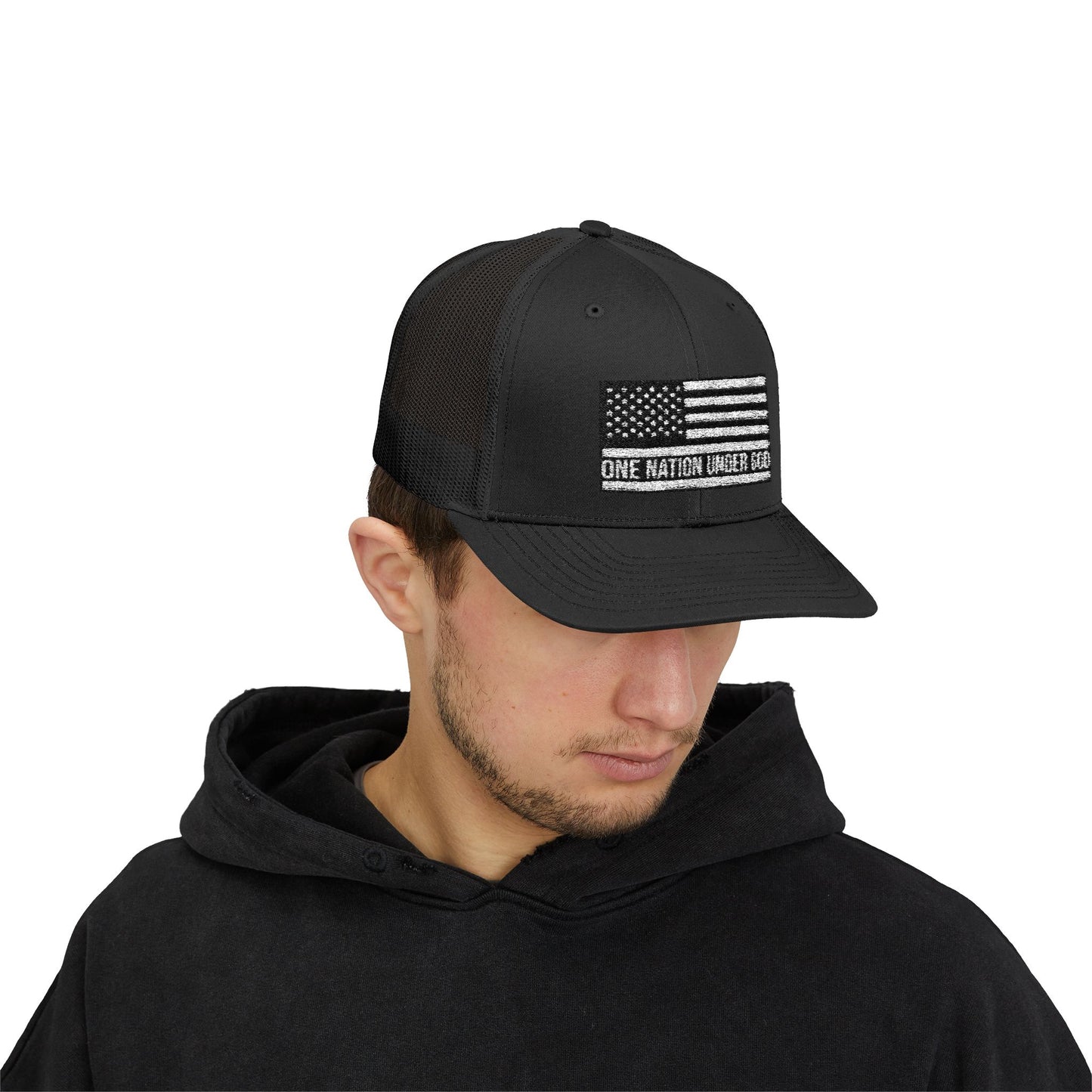 Rhinestone Cross Trucker Cap