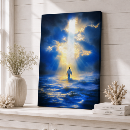 Blue Walking Water Personalized Canvas