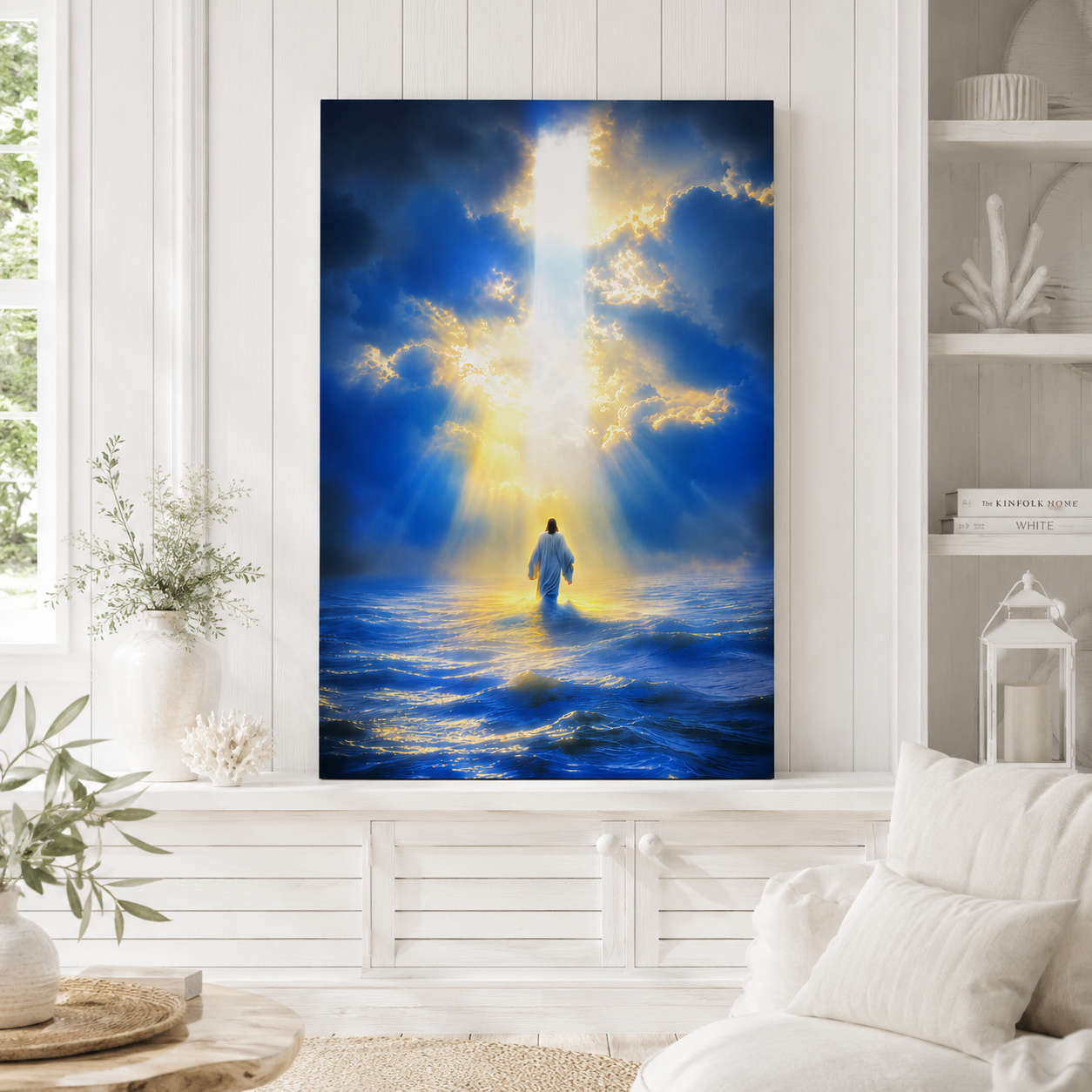 Blue Walking Water Personalized Canvas