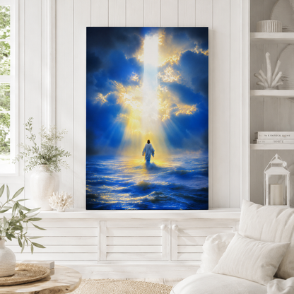 Blue Walking Water Personalized Canvas