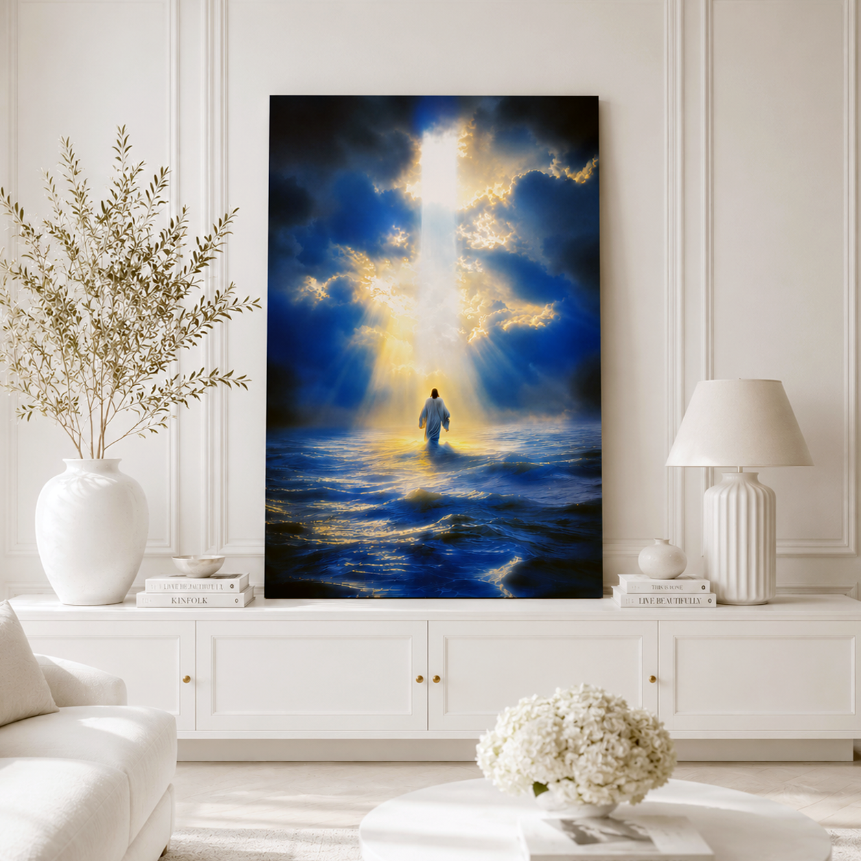 Blue Walking Water Personalized Canvas