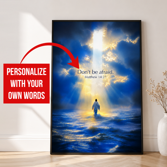 Blue Walking Water Personalized Poster