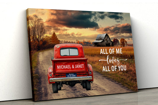 All Of Me Loves All Of You Canvas Print Wall Art VIP