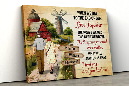 I Had You And You Had Me Personalized Couple Canvas