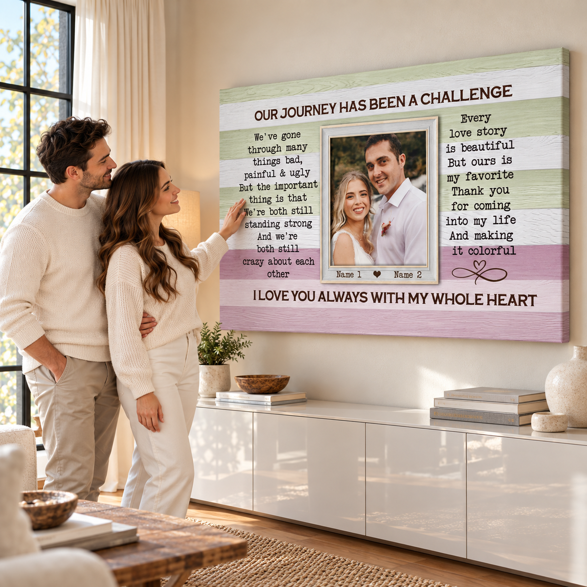 Personalized Canvas Prints, Custom Photos, Loving Gift For Couple, Couple Gift, Anniversary Gift, When I Say I Love You More Canvas