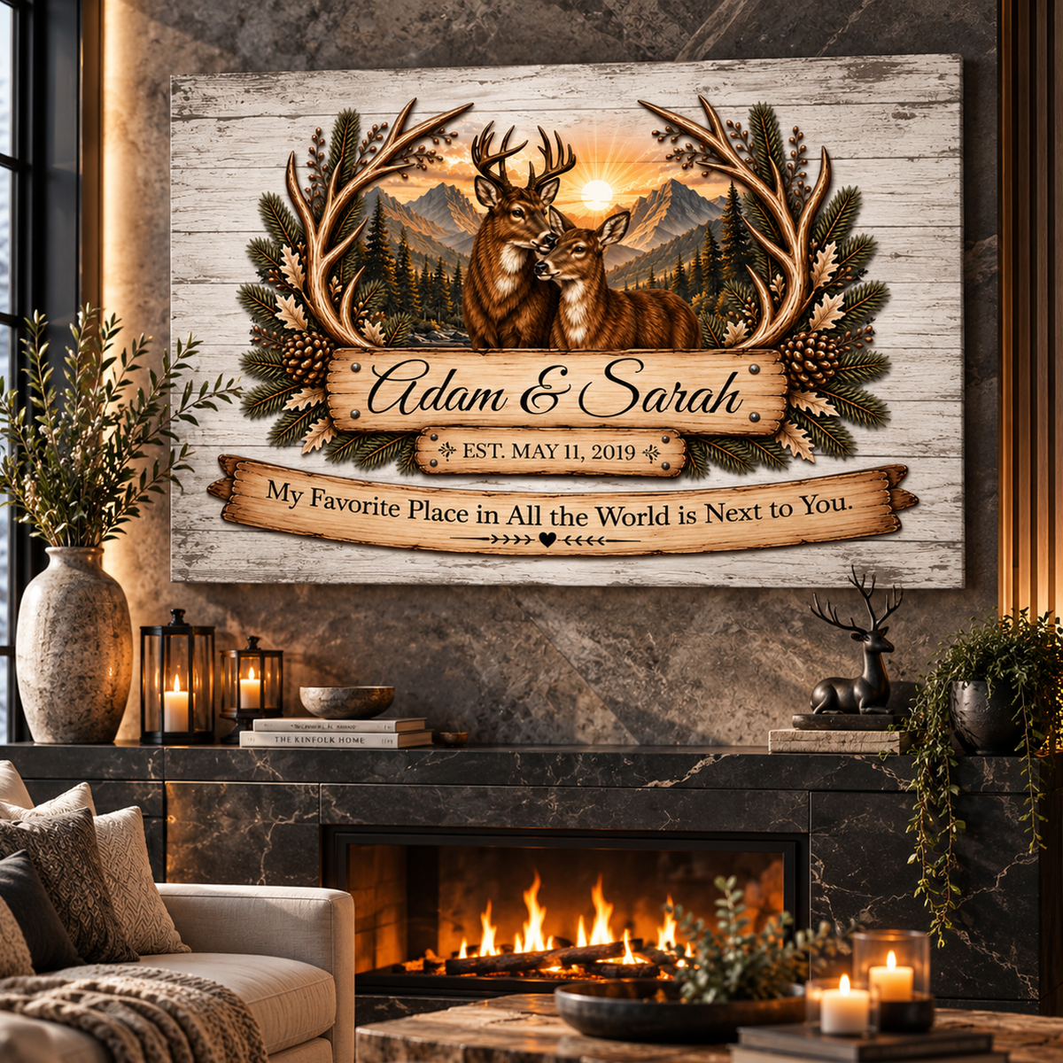 Where We Belong Couples Canvas