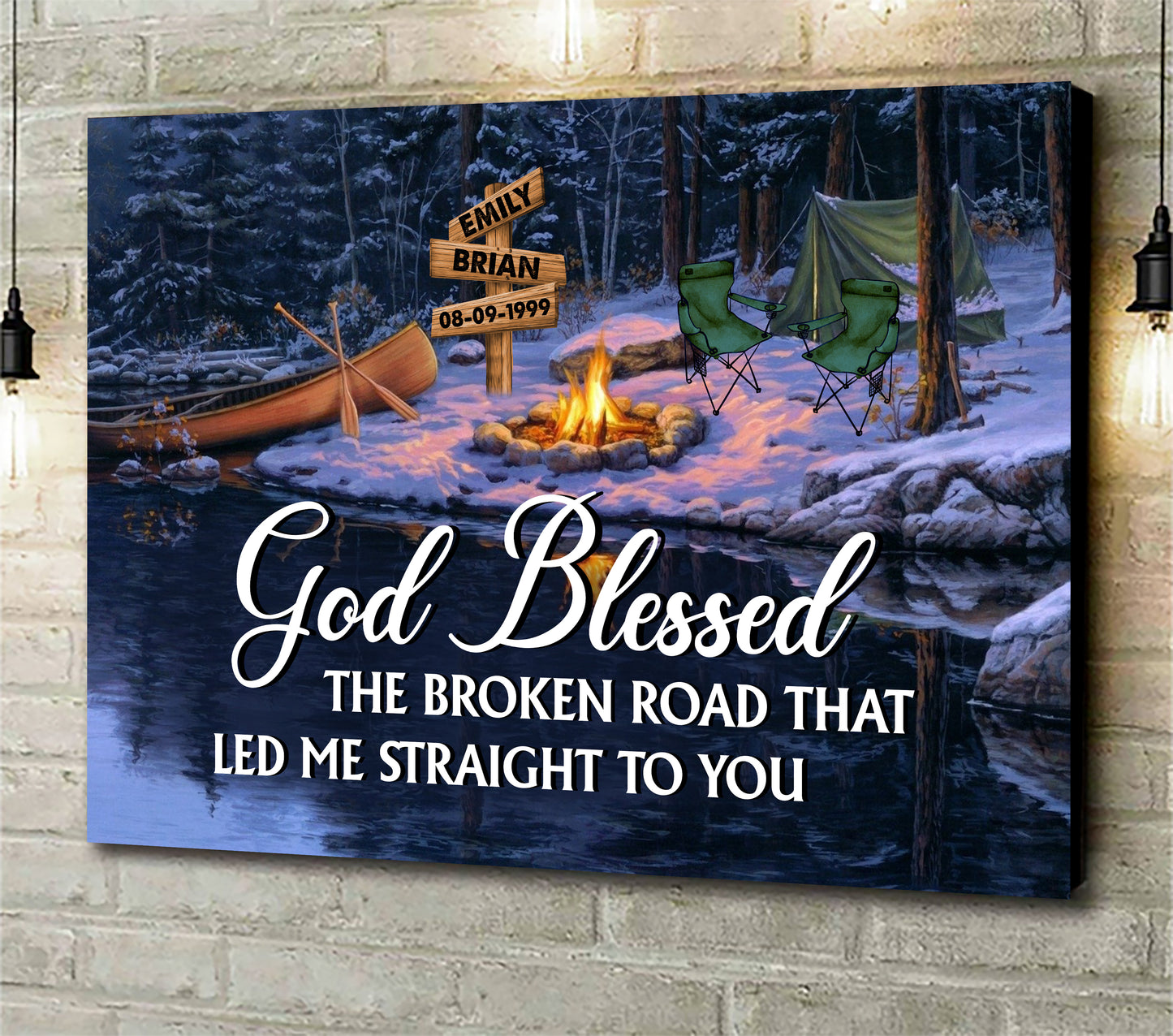 Broken Road – Personalized Camping Canvas VIP