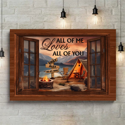 My Favorite Place In All The World Is Next To You Personalized Canvas