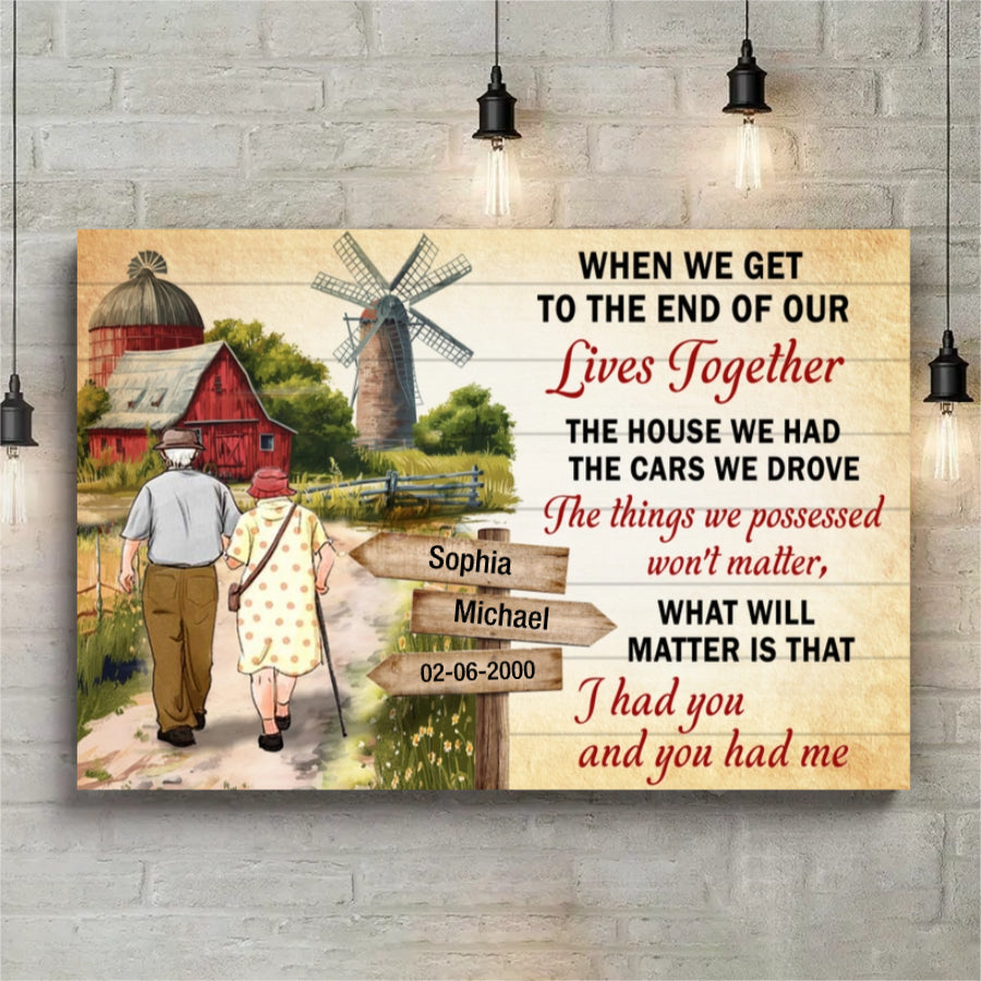I Had You And You Had Me Personalized Couple Canvas