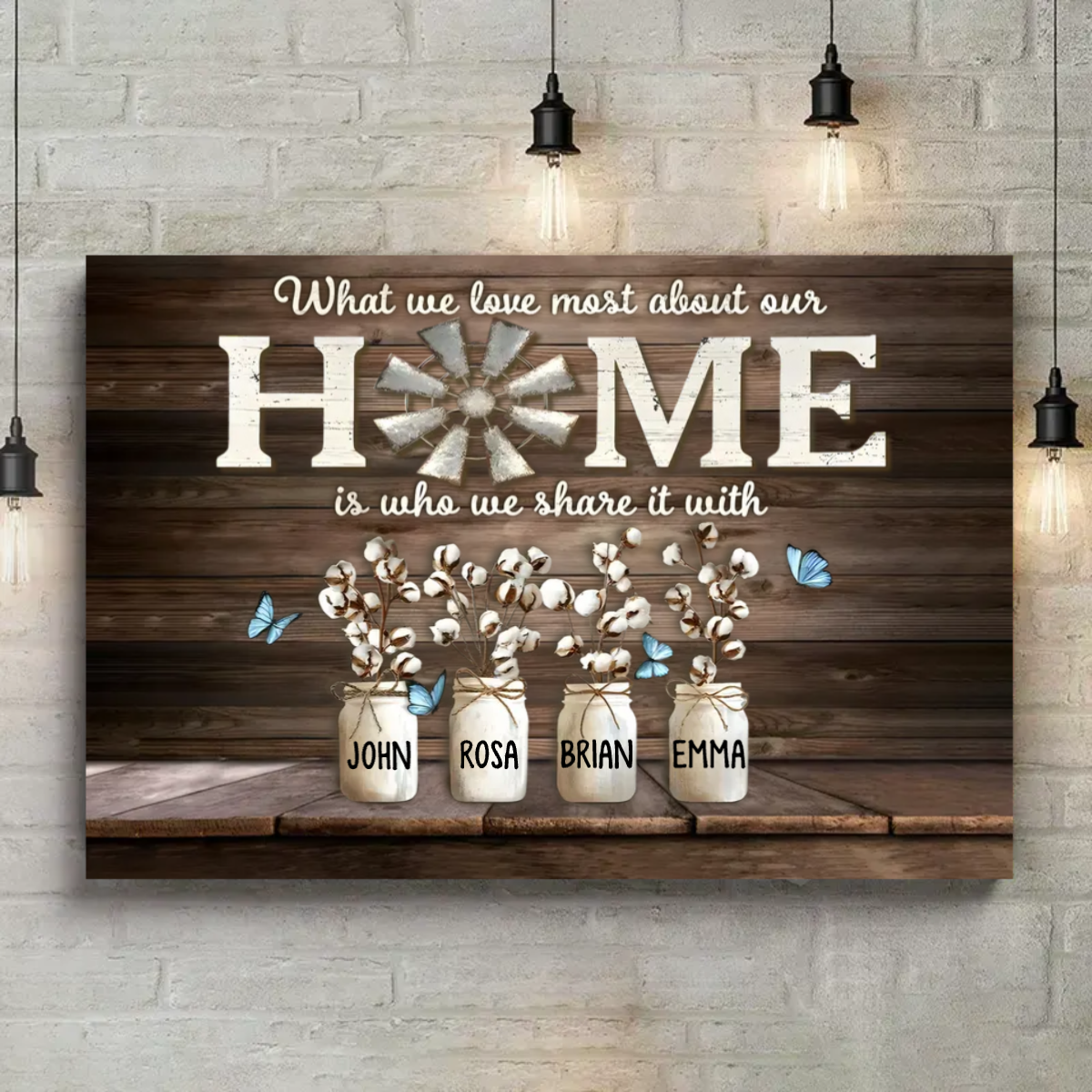 Unique Family Gift For A Family Custom Names Personalized Family Canvas VIP