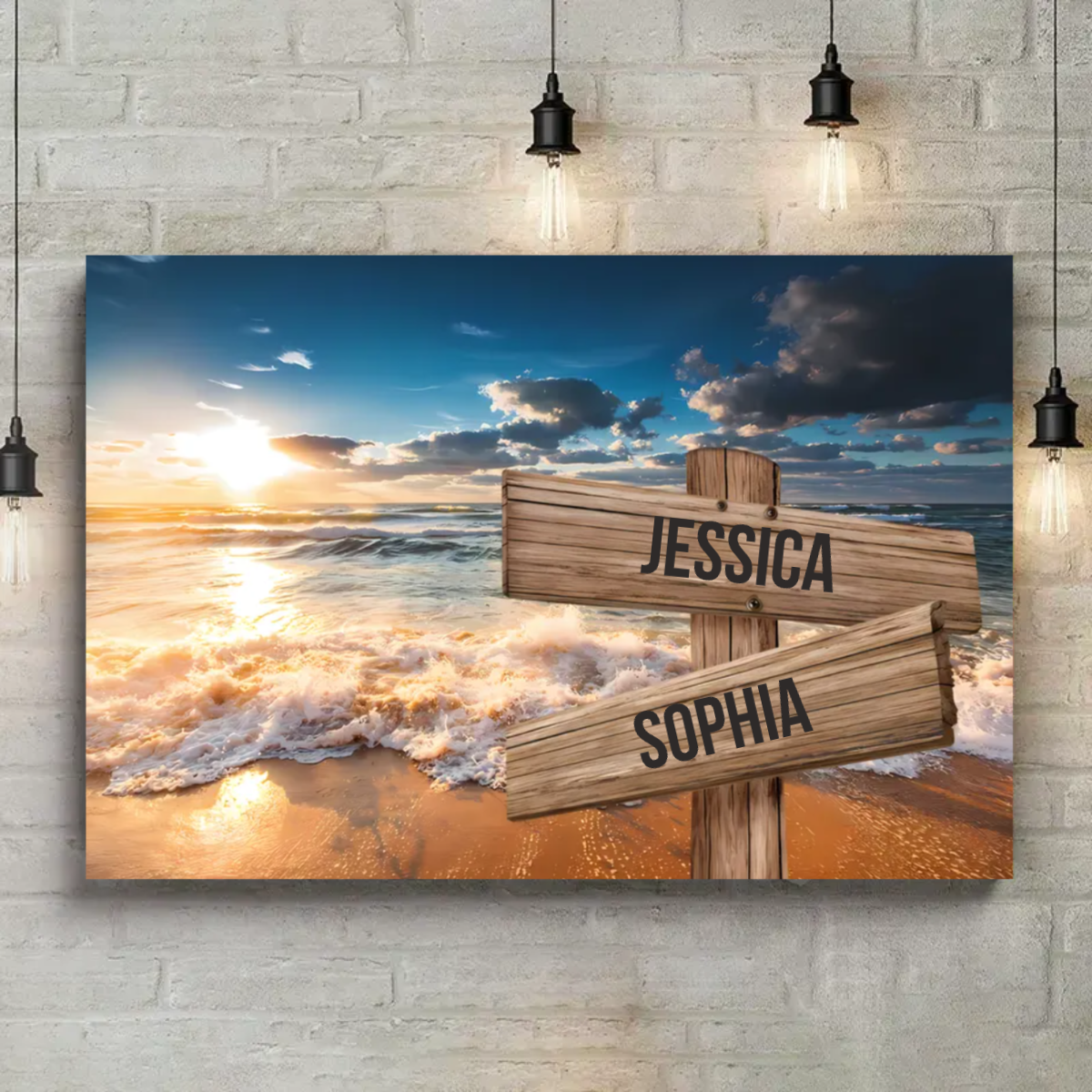Family Custom Multi Names Personalized Father's Day Canvas VIP