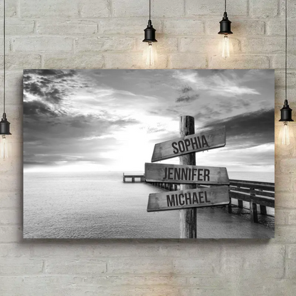 Lakeview Serenity Multi-Names Custom Canvas VIP