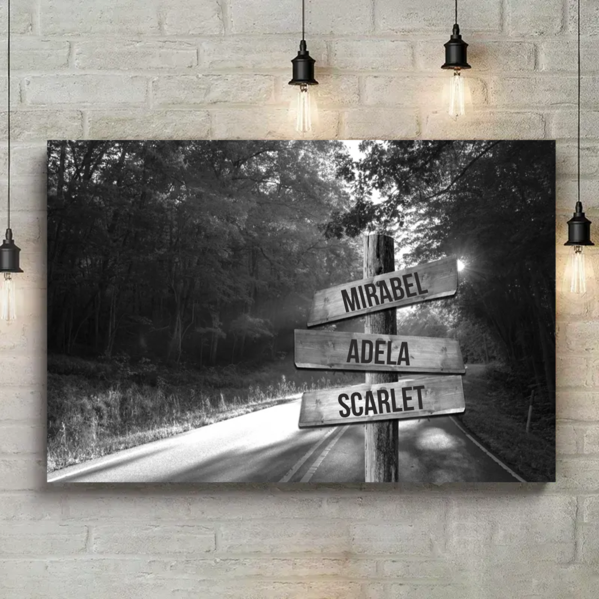 Country Road Family Name Canvas VIP