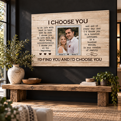 Personalized Canvas Prints, Custom Photos, Loving Gift For Couple, Couple Gift, Anniversary Gift, When I Say I Love You More Canvas