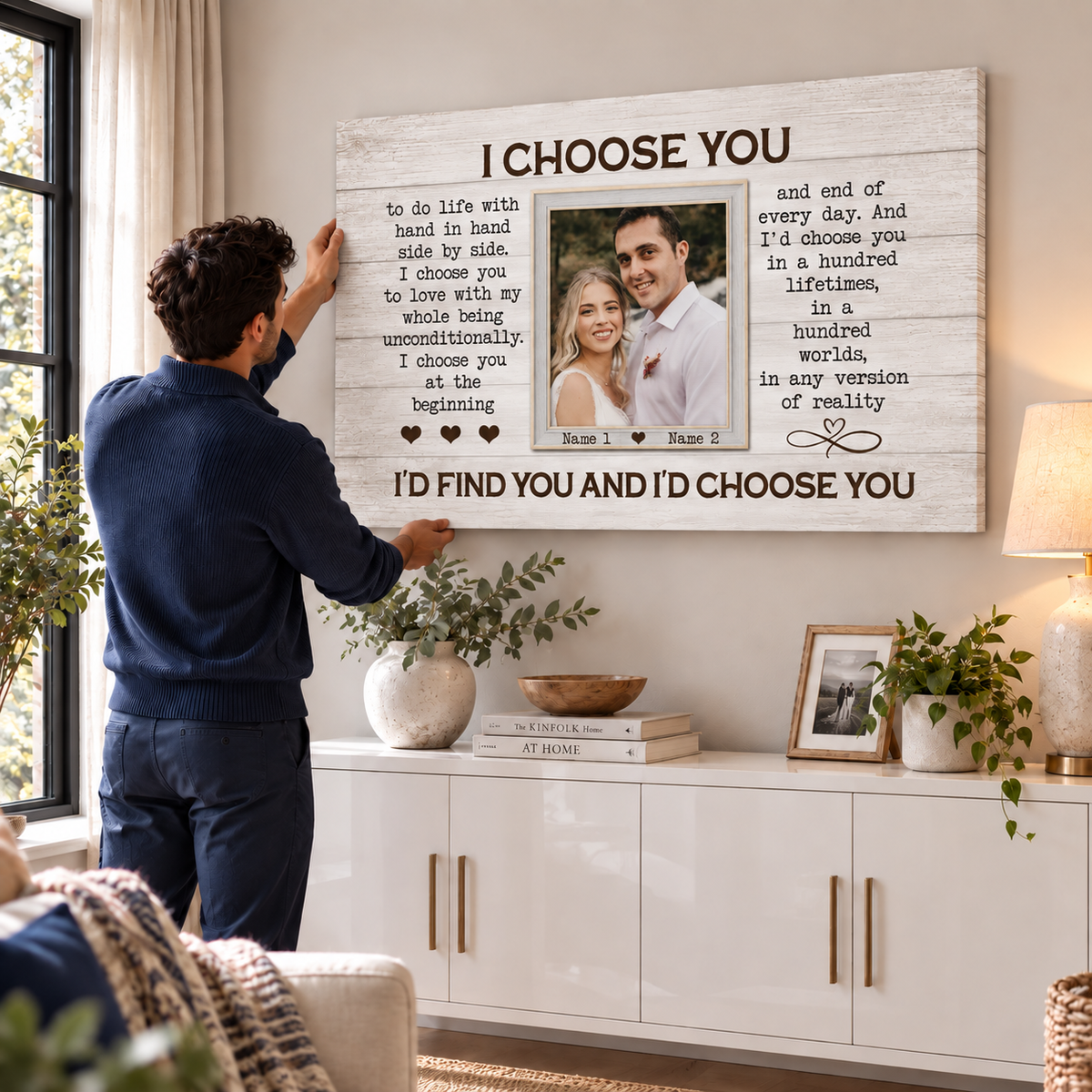 Personalized Canvas Prints, Custom Photos, Loving Gift For Couple, Couple Gift, Anniversary Gift, When I Say I Love You More Canvas