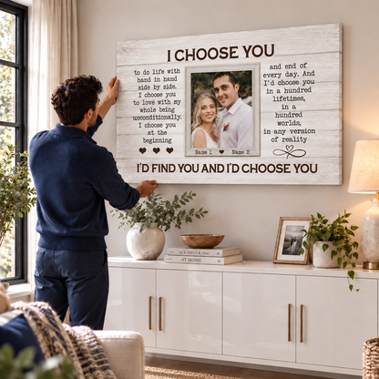 Personalized Canvas Prints, Custom Photos, Loving Gift For Couple, Couple Gift, Anniversary Gift, When I Say I Love You More Canvas