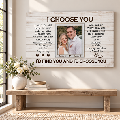 Personalized Canvas Prints, Custom Photos, Loving Gift For Couple, Couple Gift, Anniversary Gift, When I Say I Love You More Canvas
