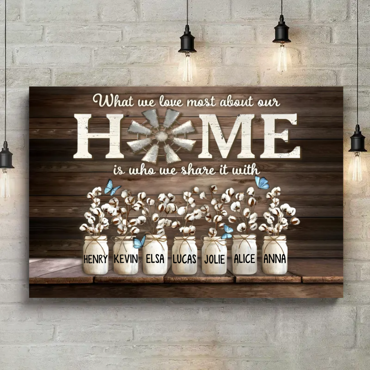 Unique Family Gift For A Family Custom Names Personalized Family Canvas VIP