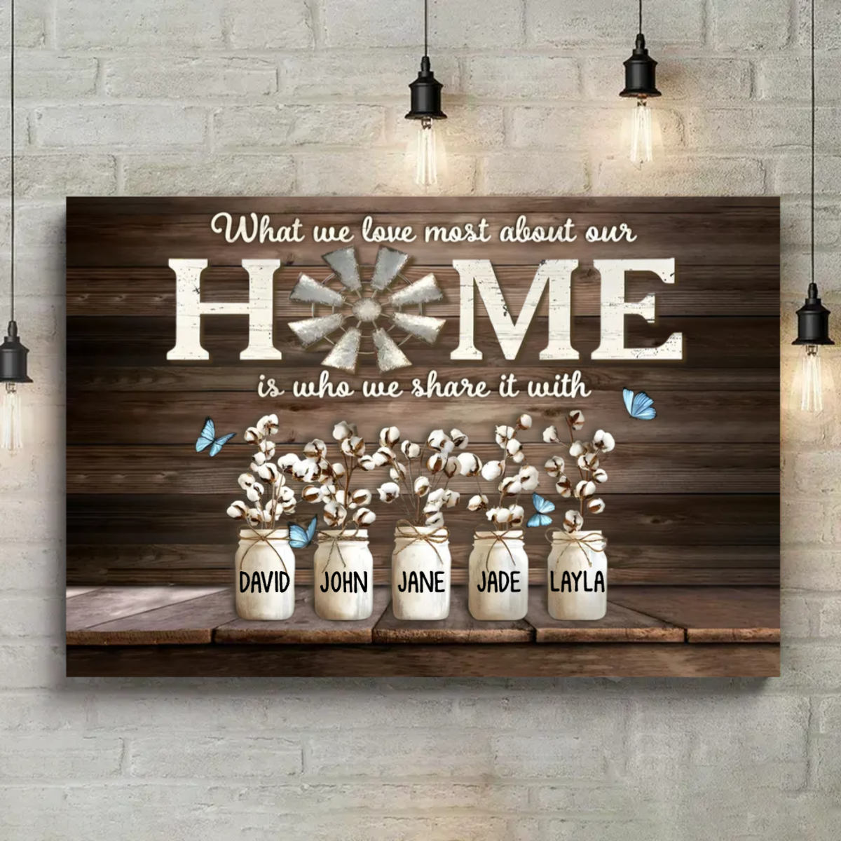 Unique Family Gift For A Family Custom Names Personalized Family Canvas VIP