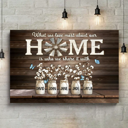 Unique Family Gift For A Family Custom Names Personalized Family Canvas VIP