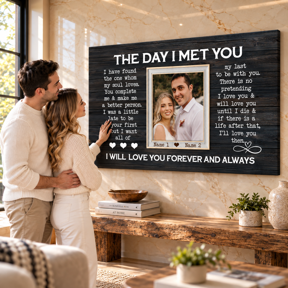 Personalized Canvas Prints, Custom Photos, Loving Gift For Couple, Couple Gift, Anniversary Gift, When I Say I Love You More Canvas