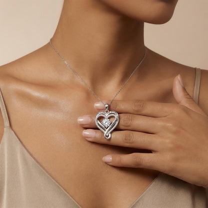 To My Wife  Forever & Always Heart Necklace