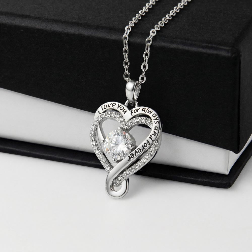 To My Wife  Forever & Always Heart Necklace