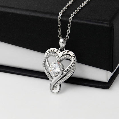 To My Wife  Forever & Always Heart Necklace