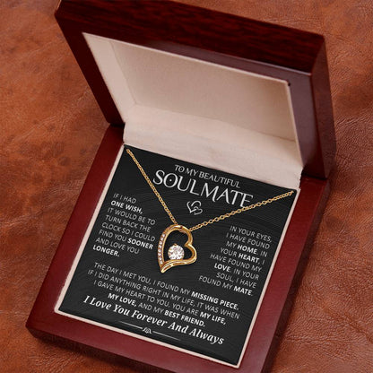 Gift for Soulmate "In Your Eyes I Have Found My Home" Necklace