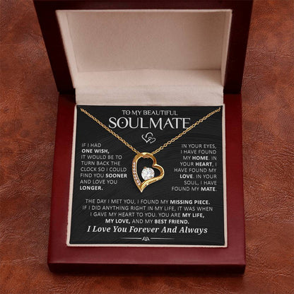 Gift for Soulmate "In Your Eyes I Have Found My Home" Necklace