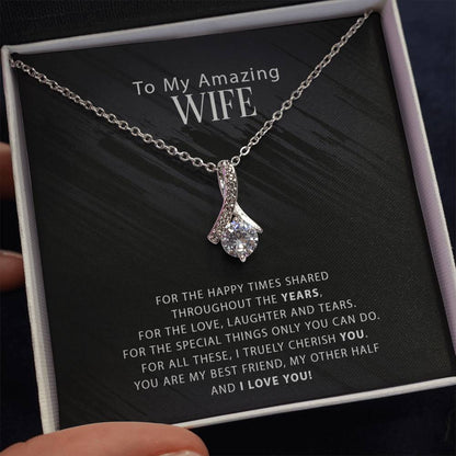 To My Amazing Wife - For The Happy Times Shared Throughout The Years - Alluring Necklace