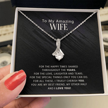 To My Amazing Wife - For The Happy Times Shared Throughout The Years - Alluring Necklace