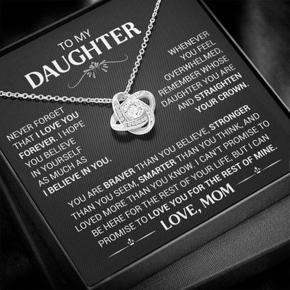 Believe in Yourself: Love Knot Necklace - A Gift of Love from Mom to Daughter