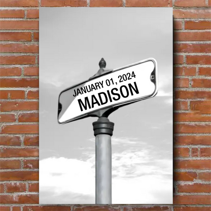 Family Street Sign – Personalized Gift for Mom