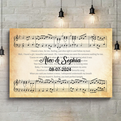 Song Lyrics On Personalized Canvas