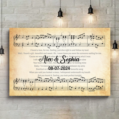 Song Lyrics On Personalized Canvas VIP