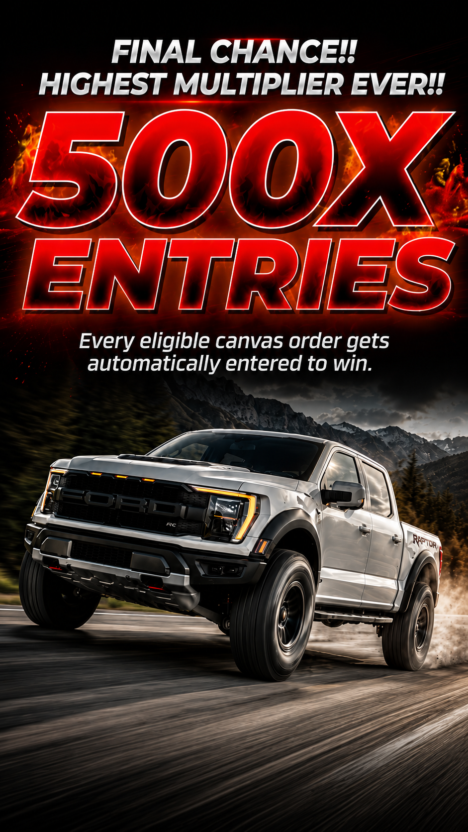 Mobile giveaway promotion
